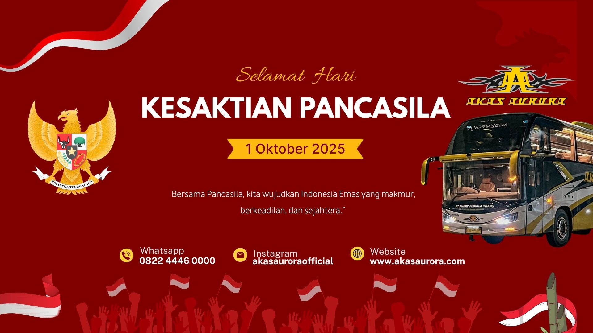Makna Hari Kesaktian Pancasila Bersama AKAS Aurora