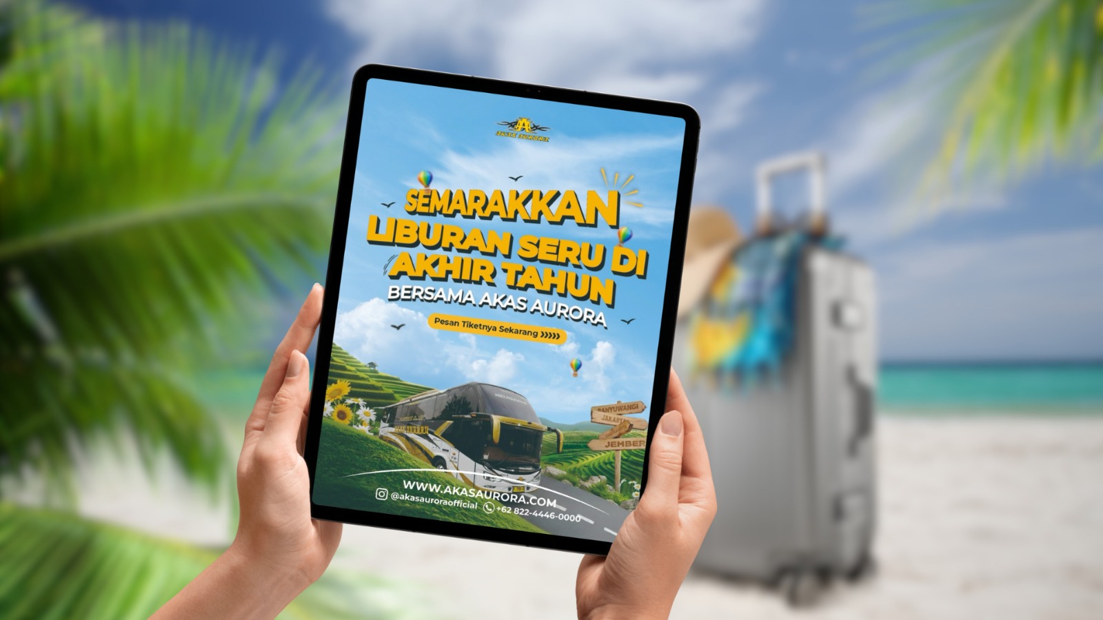 Long Weekend Akhir Tahun! Butuh Transportasi Dadakan? Bus AKAS Aurora Solusinya!